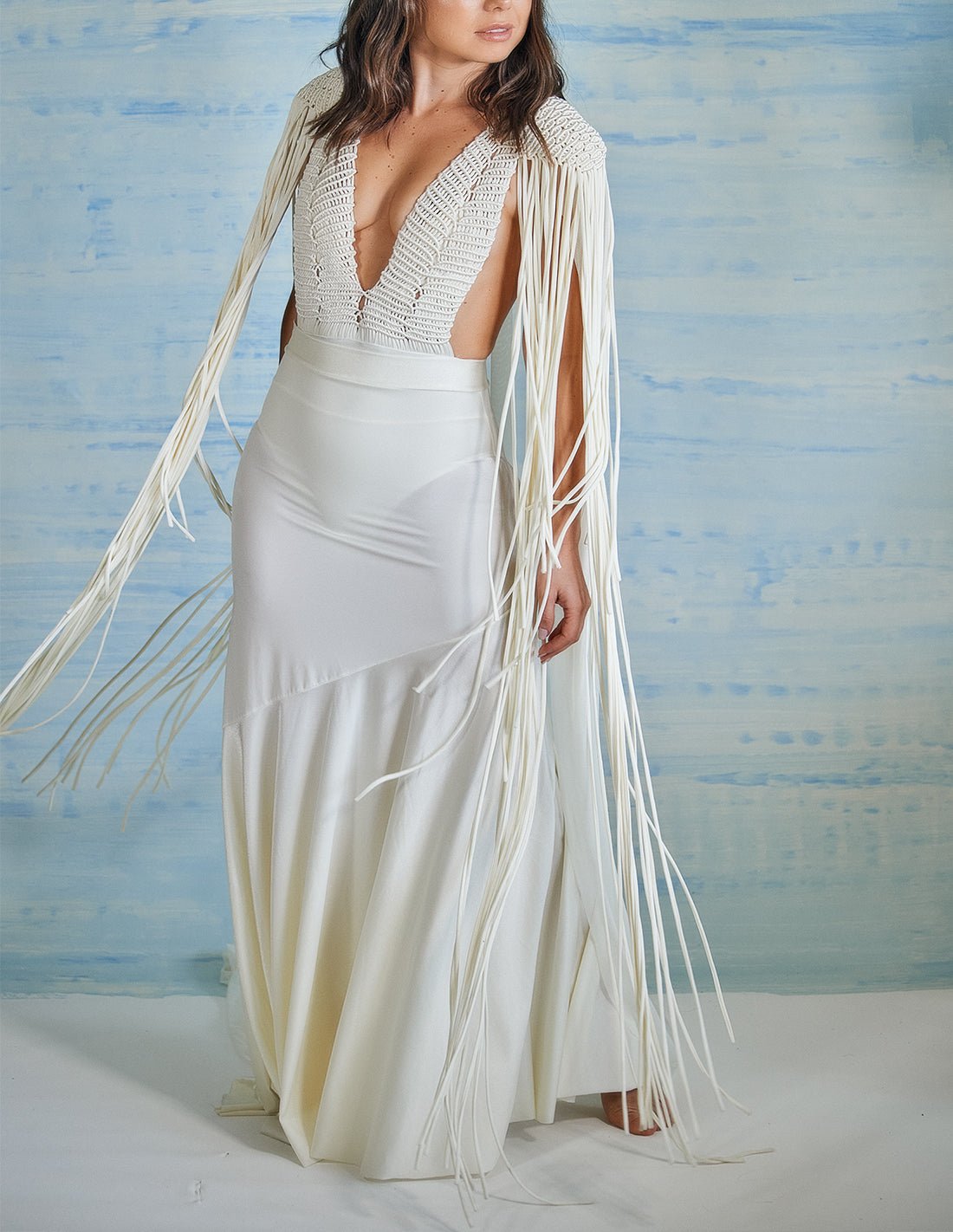 Opalo Skirt Ivory - Skirt - Entreaguas Wearable Art