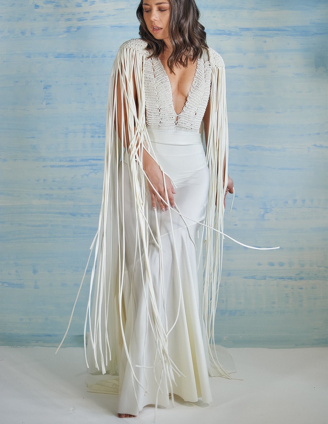 Opalo Skirt Ivory - Skirt - Entreaguas Wearable Art