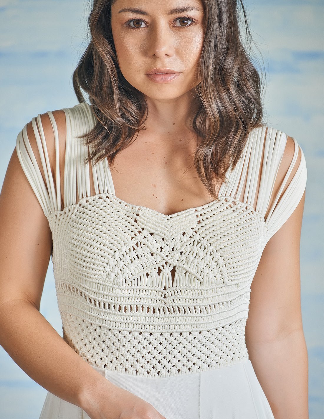 Papirus Dress Ivory - Dress - Entreaguas Wearable Art