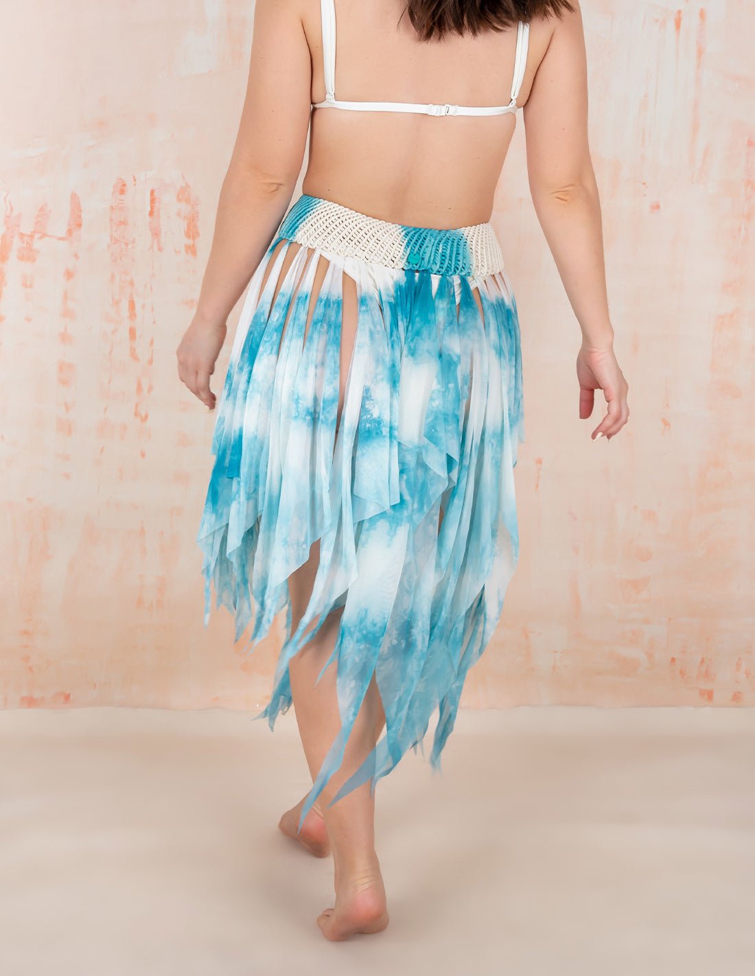 Rem Short Skirt Spotted Oil - Short Skirt - Entreaguas Wearable Art