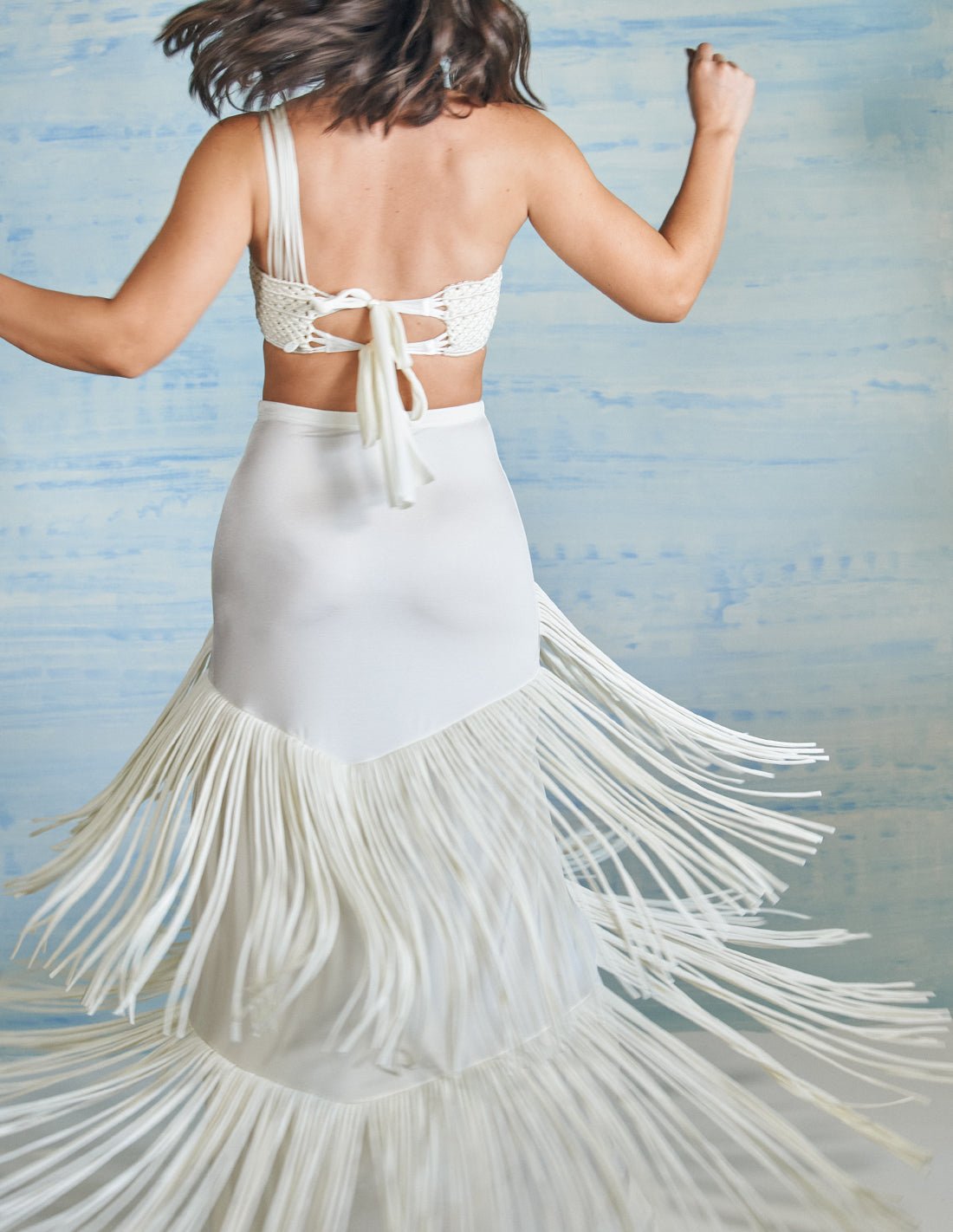 Rigel Skirt Ivory - Skirt - Entreaguas Wearable Art