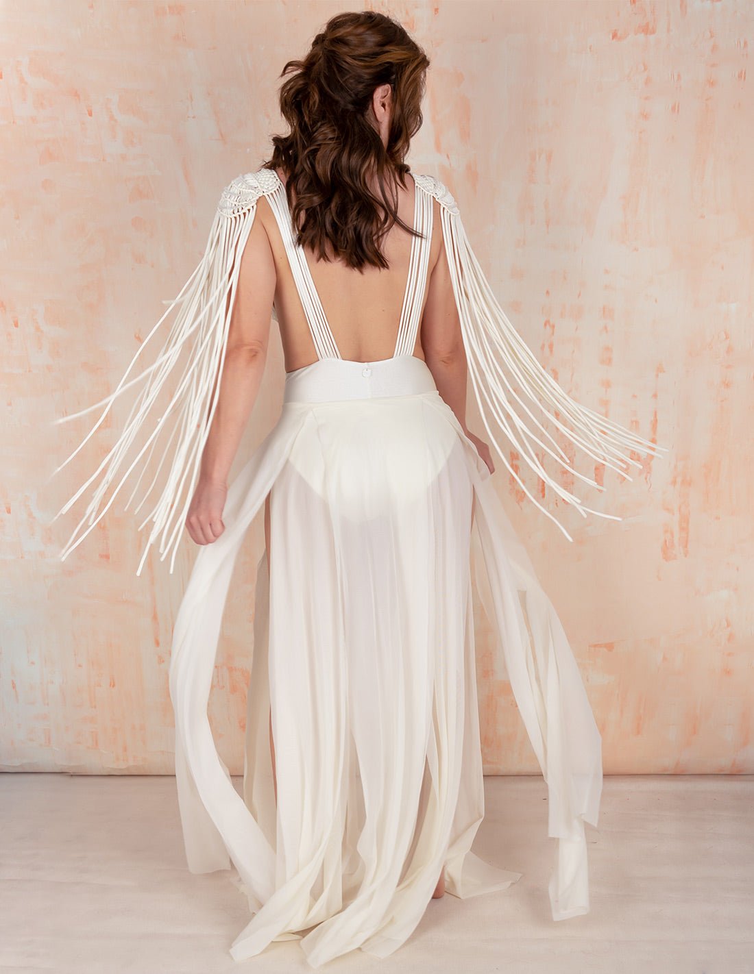 Umbra Dress With Murano Crystals - Dress - Entreaguas Wearable Art