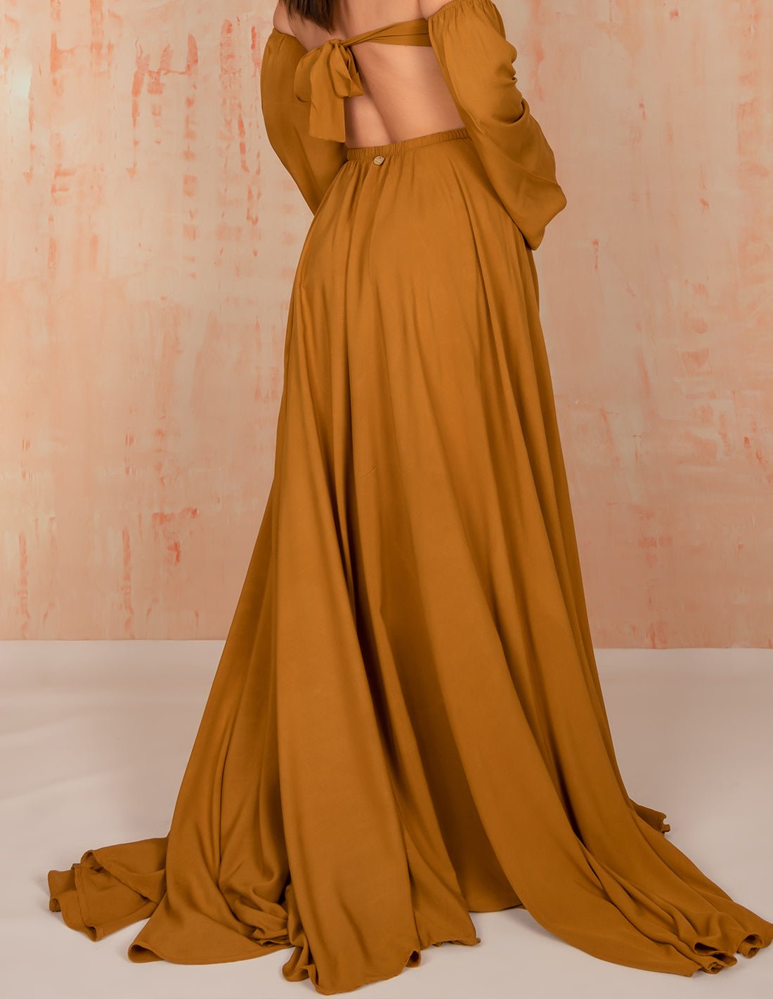 Waterfall Skirt Golden - Skirt - Entreaguas Wearable Art
