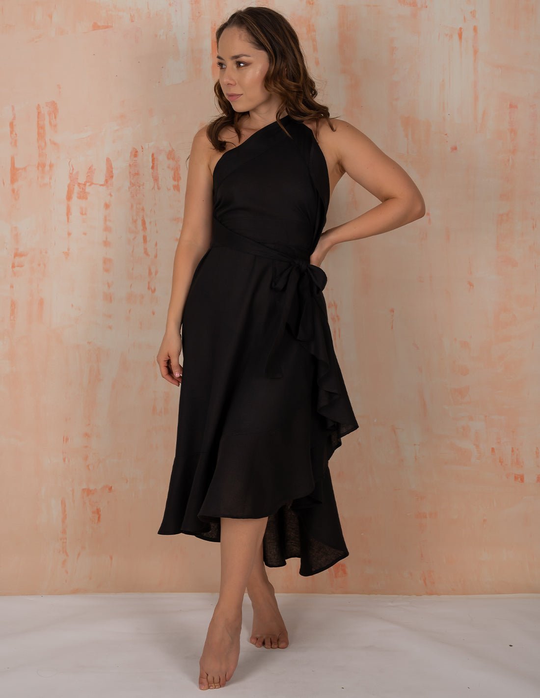 Wave Skirt Black - Skirt - Entreaguas Wearable Art