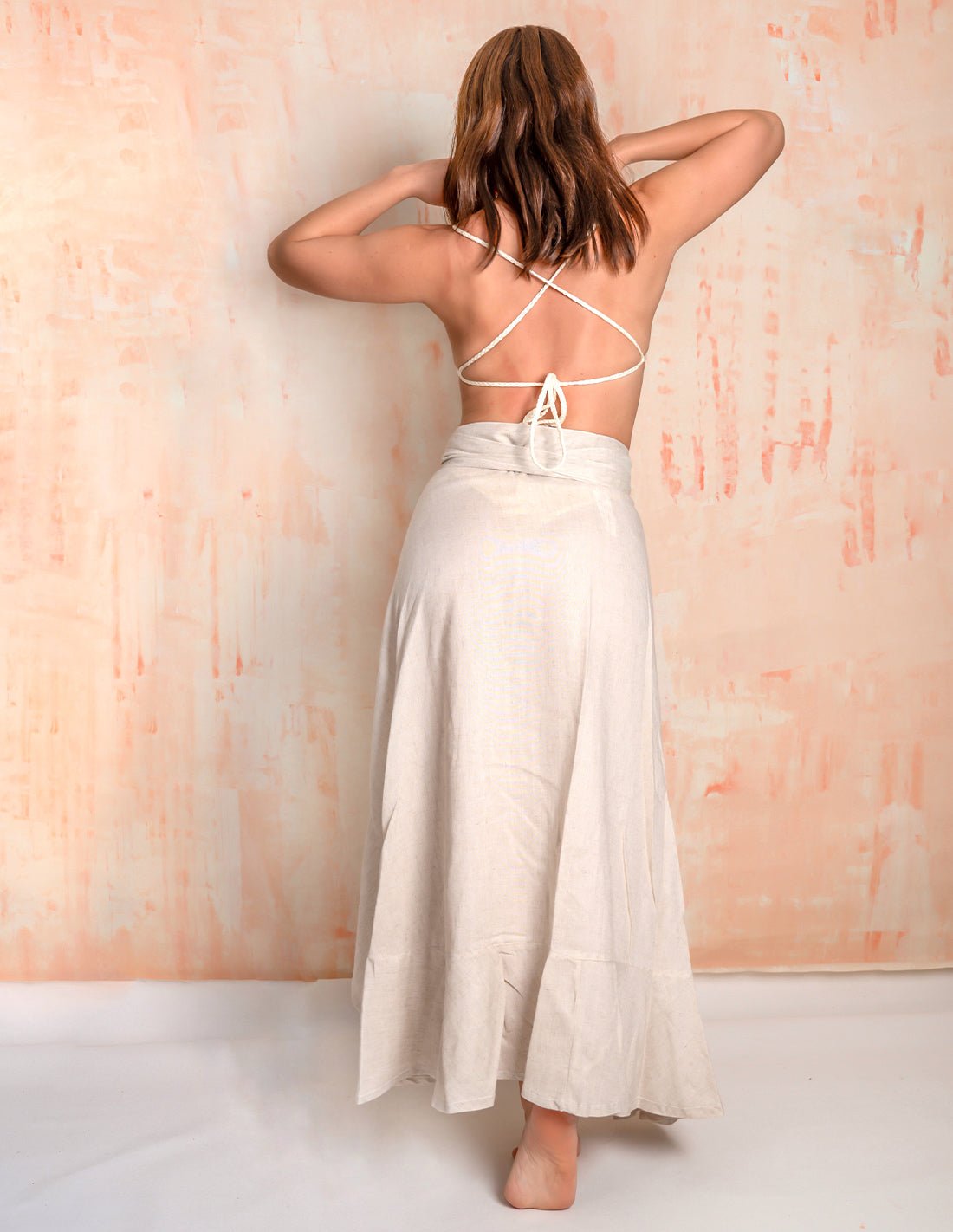 Wave Skirt Ivory - Skirt - Entreaguas Wearable Art