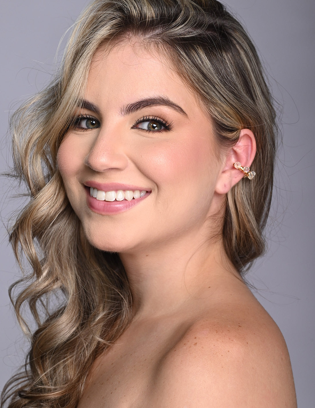 Coil Murano Ear Cuff Crystal