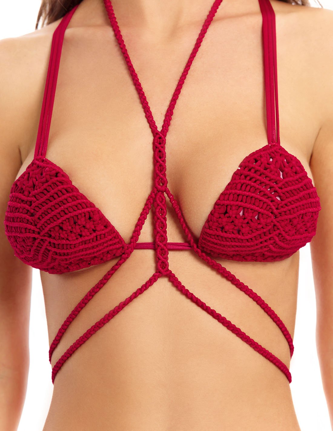 Serendipia Top + Body Chain Wine. Top + Body Chain In Wine. Entreaguas