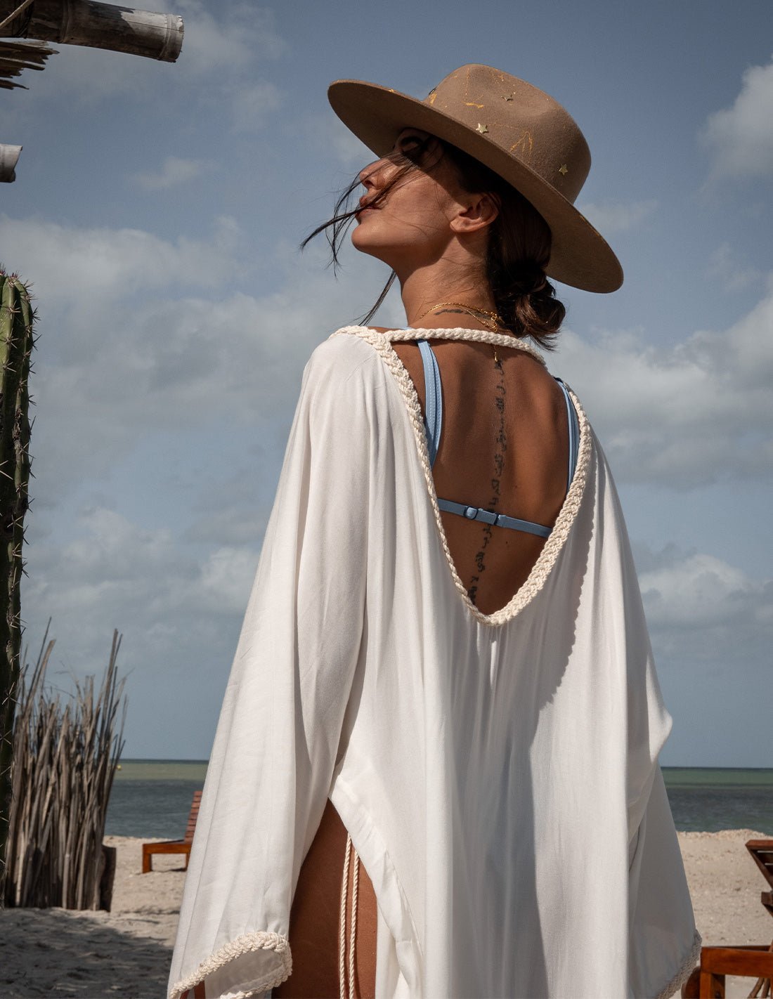 Bahia Kimono Ivory - Kimono - Entreaguas Wearable Art