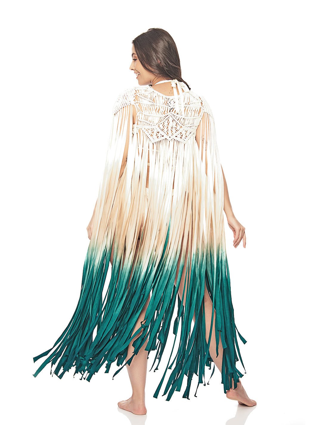 Stem Cardigan Aquamarine - Cardigan - Entreaguas Wearable Art