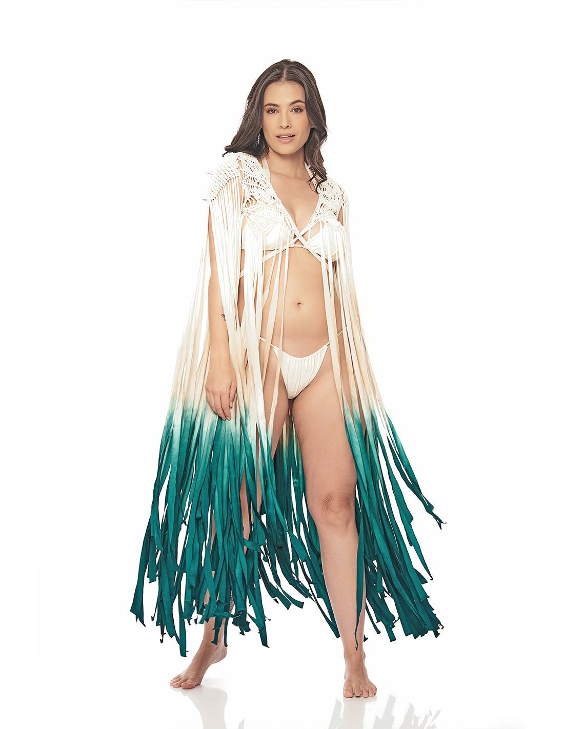 Stem Cardigan Aquamarine - Cardigan - Entreaguas Wearable Art