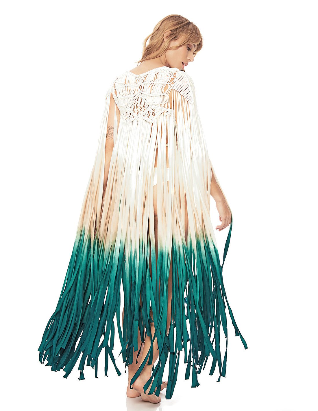 Stem Cardigan Aquamarine - Cardigan - Entreaguas Wearable Art