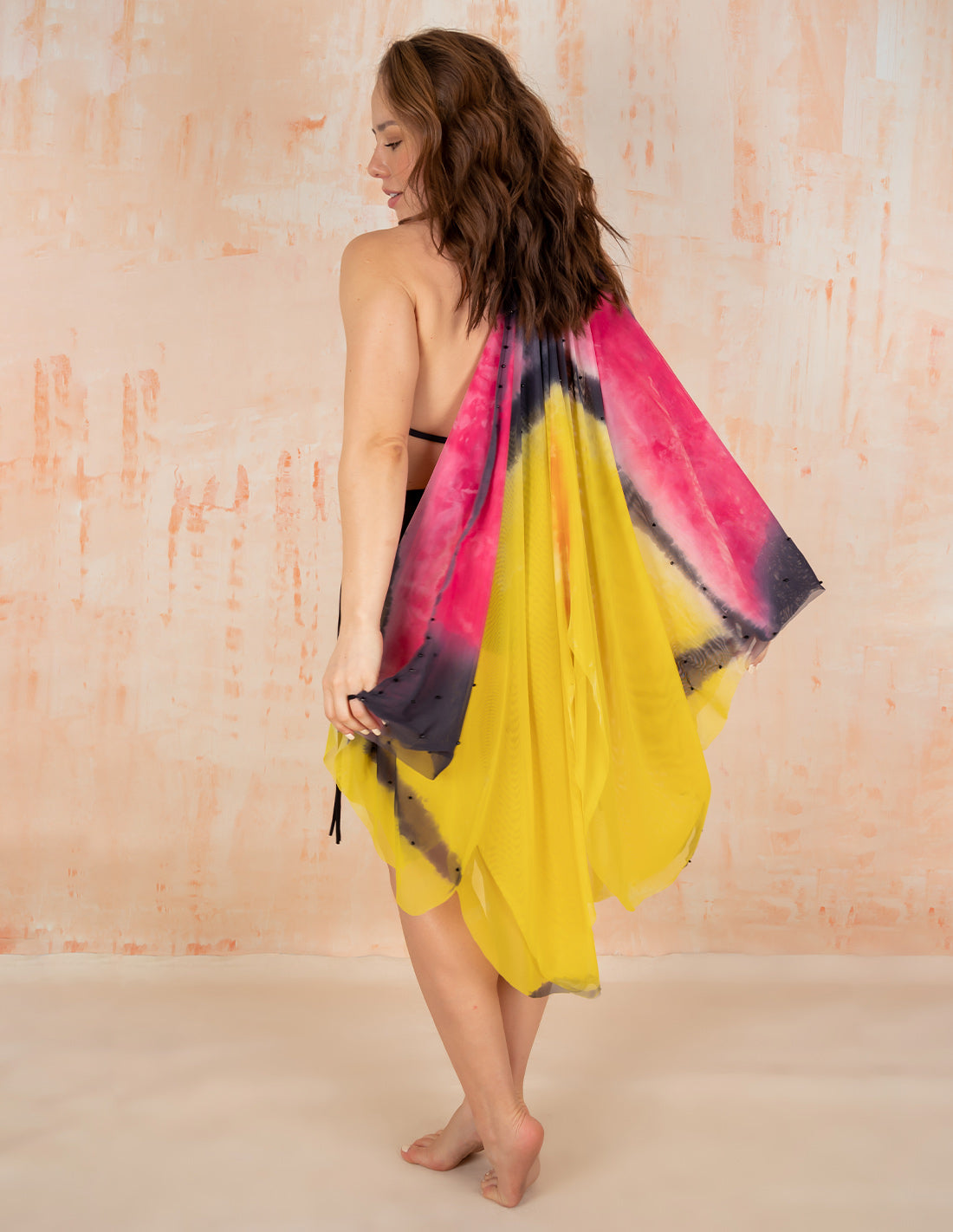 Let'S Fly Cape Batesia. Hand-Dyed Cape In Batesia. Entreaguas