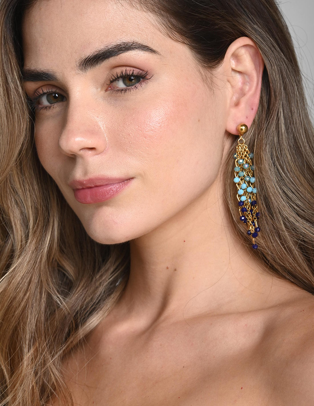 Dalia Earring Turquoise + Blue King