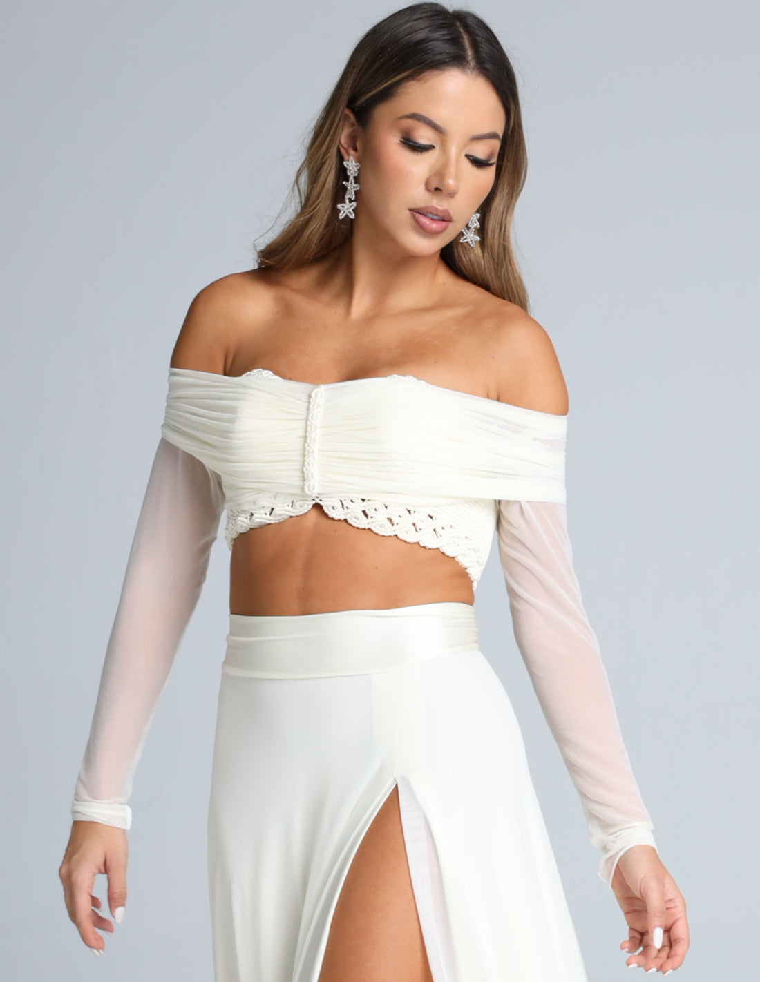 Selene Crop Top Ivory