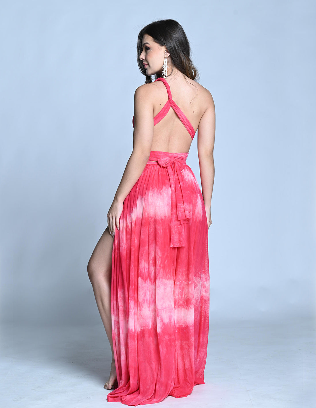 Hydra Dress Cherry Hand Dyed. Hand-Dyed Dress In Cherry Hand Dyed
