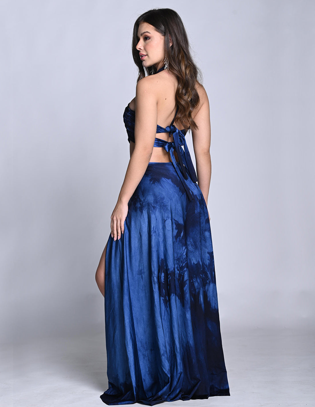 Ventus Skirt Night Blue Hand Dyed. Hand-Dyed Skirt In Night Blue Hand Dyed