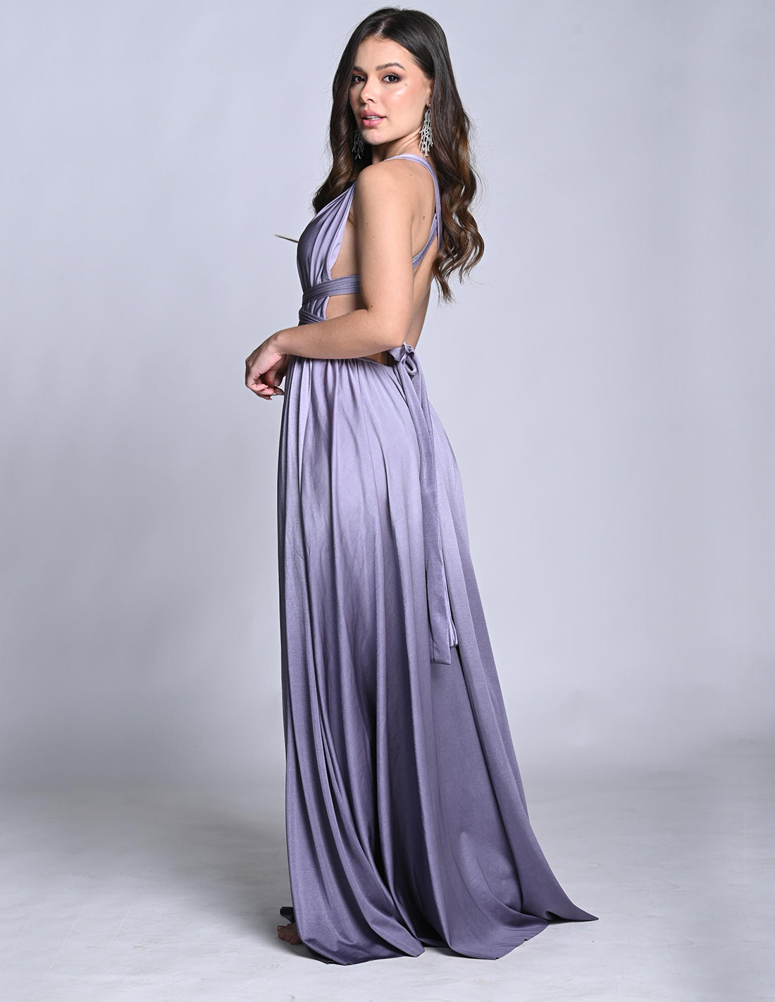 Plutón Dress Faded Gray. Hand-Dyed Dress In Faded Gray