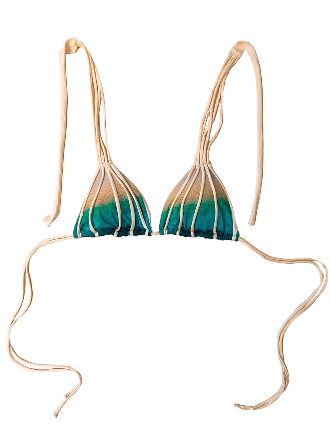 Beach Top Oaxaca Blue. Triangular Bikini Top In Oaxaca Blue. Entreaguas