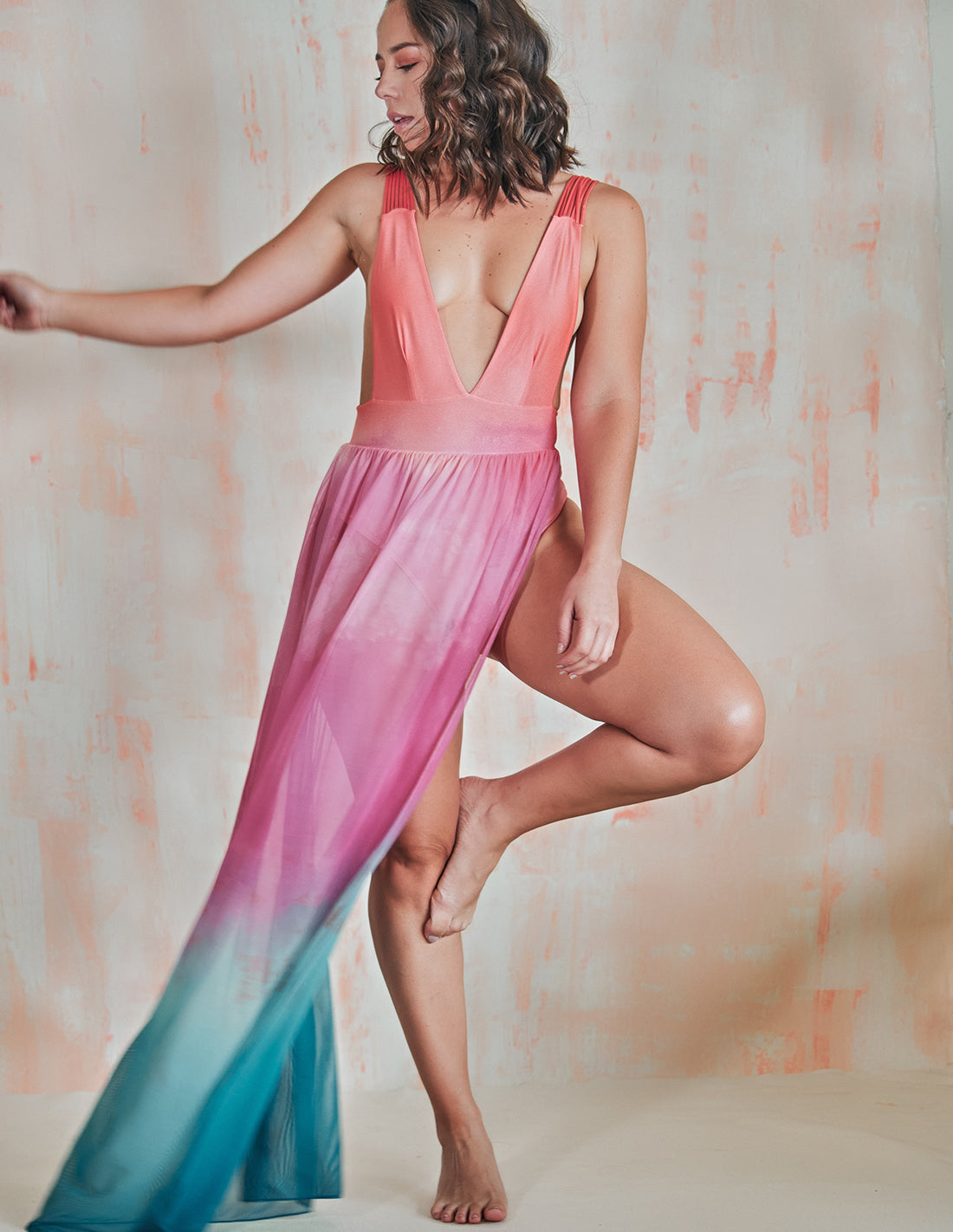 Coralito Dress Uyuni Thermas. Hand-Dyed Dress In Uyuni Thermas