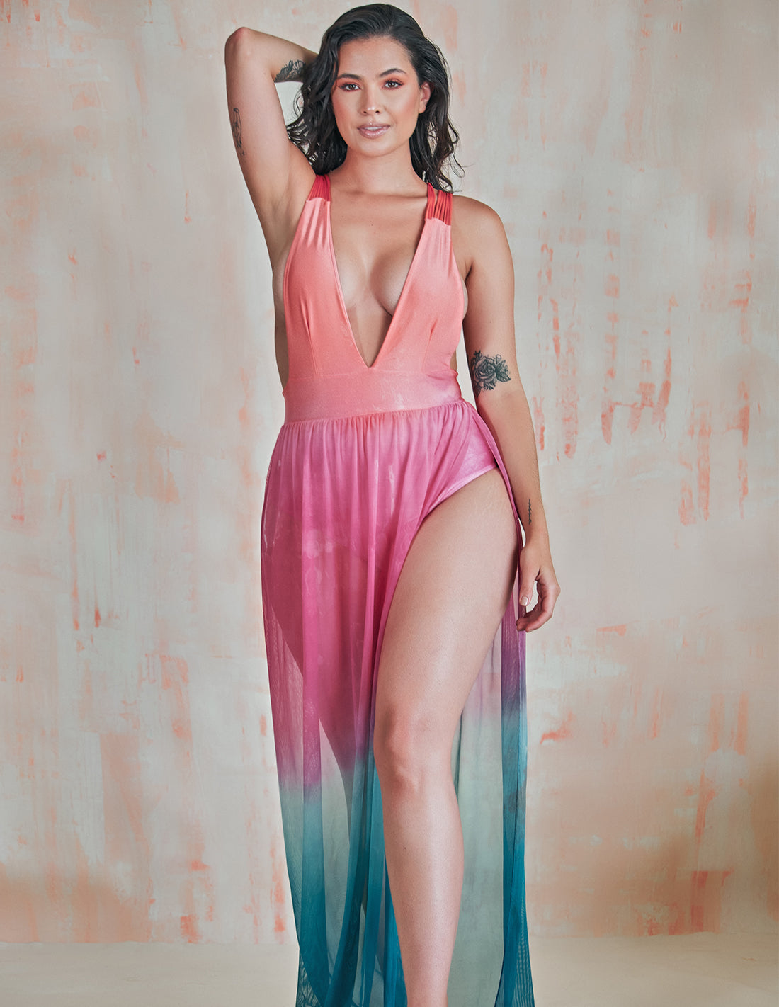 Coralito Dress Uyuni Thermas. Hand-Dyed Dress In Uyuni Thermas