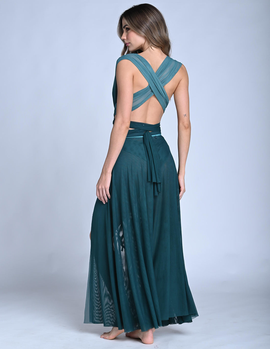 Suri Skirt Boreal Green. Hand-Dyed Skirt In Boreal Green