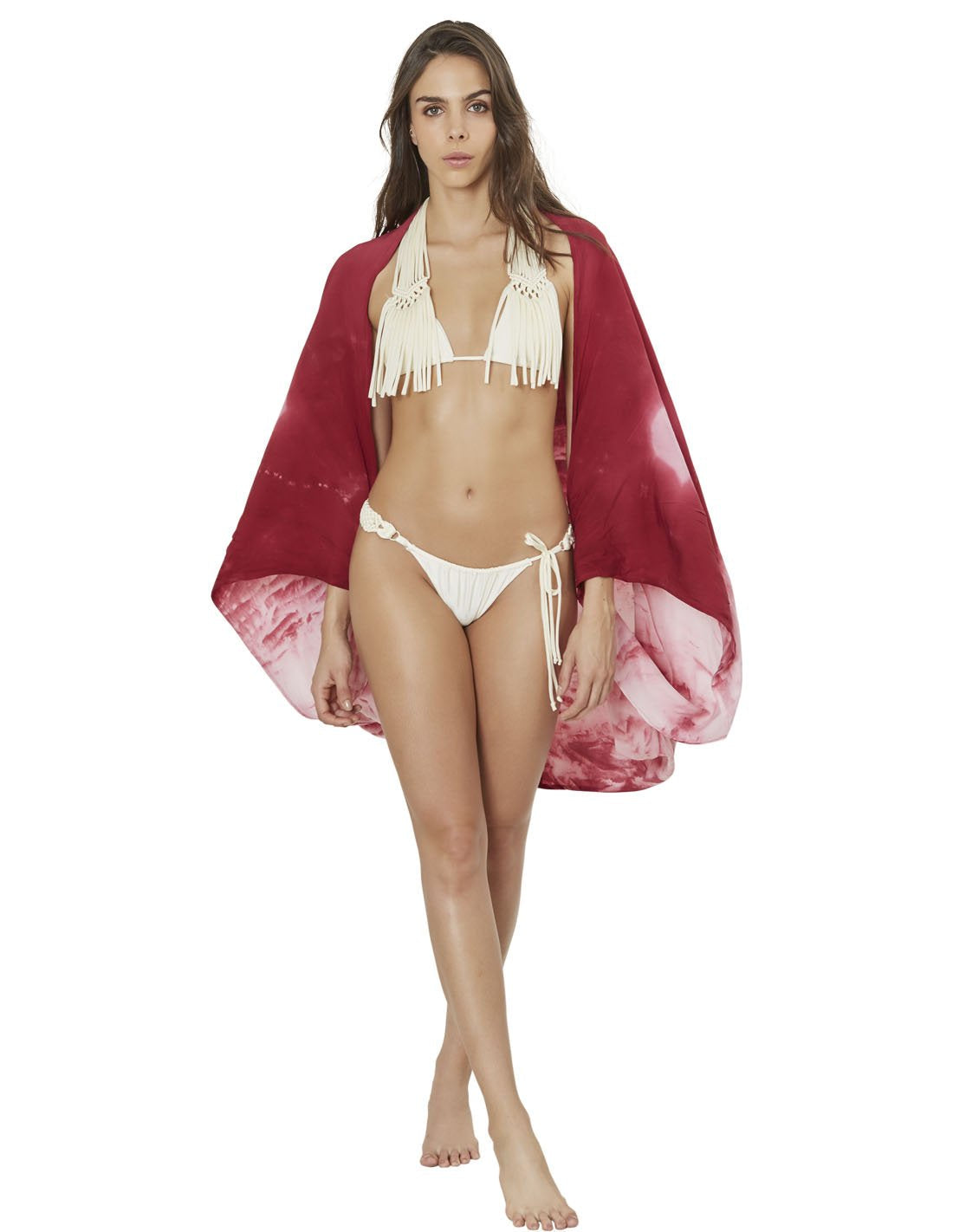 beach poncho in burgundy (hd) phallus ech013919 1