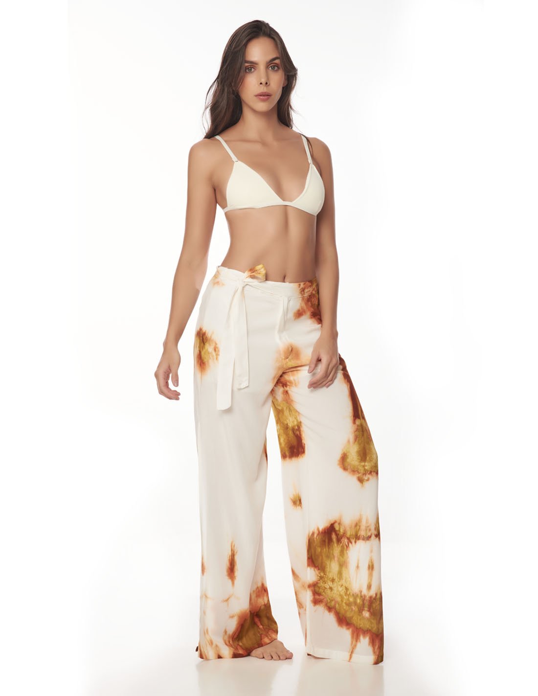 Earth Pant Dusk Brick. Hand-Dyed Beach Pant In Dusk Brick. Entreaguas