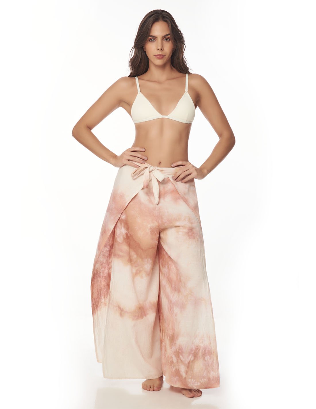 Air Pant Blush Storm. Hand-Dyed Beach Pant In Blush Storm. Entreaguas