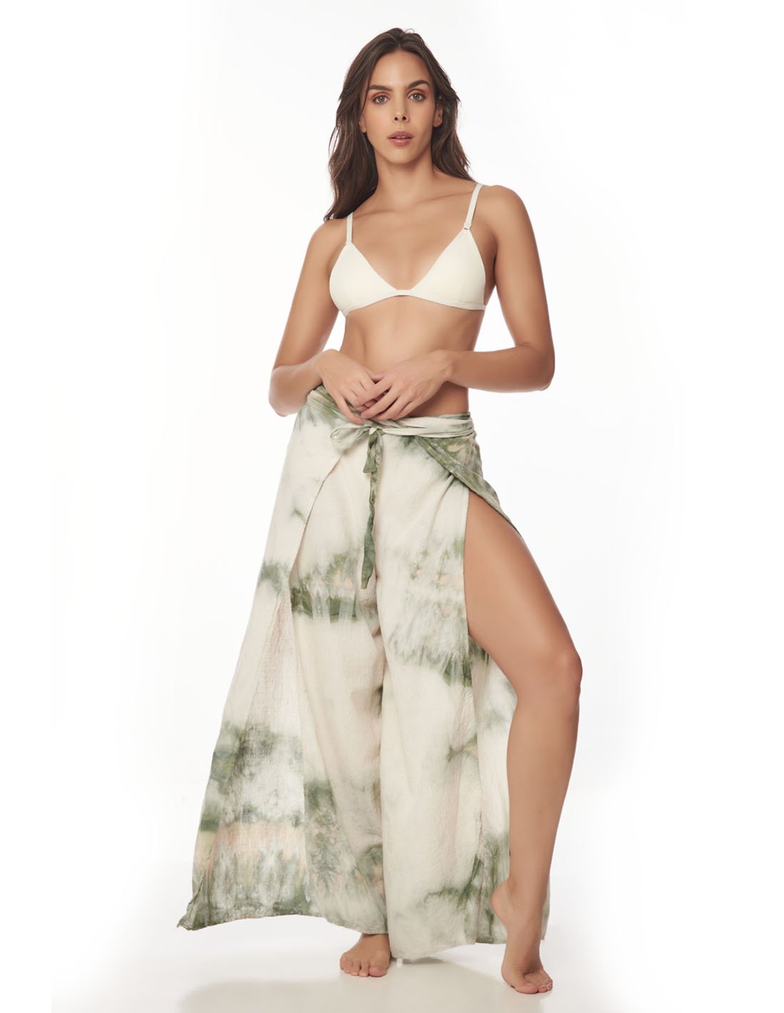 Air Pant Dusk Blue Pastel. Hand-Dyed Beach Pant In Dusk Blue Pastel. Entreaguas