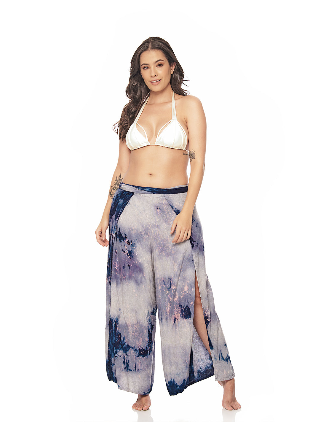 Air Pant Coral Gray. Hand-Dyed Beach Pant In Coral Gray. Entreaguas