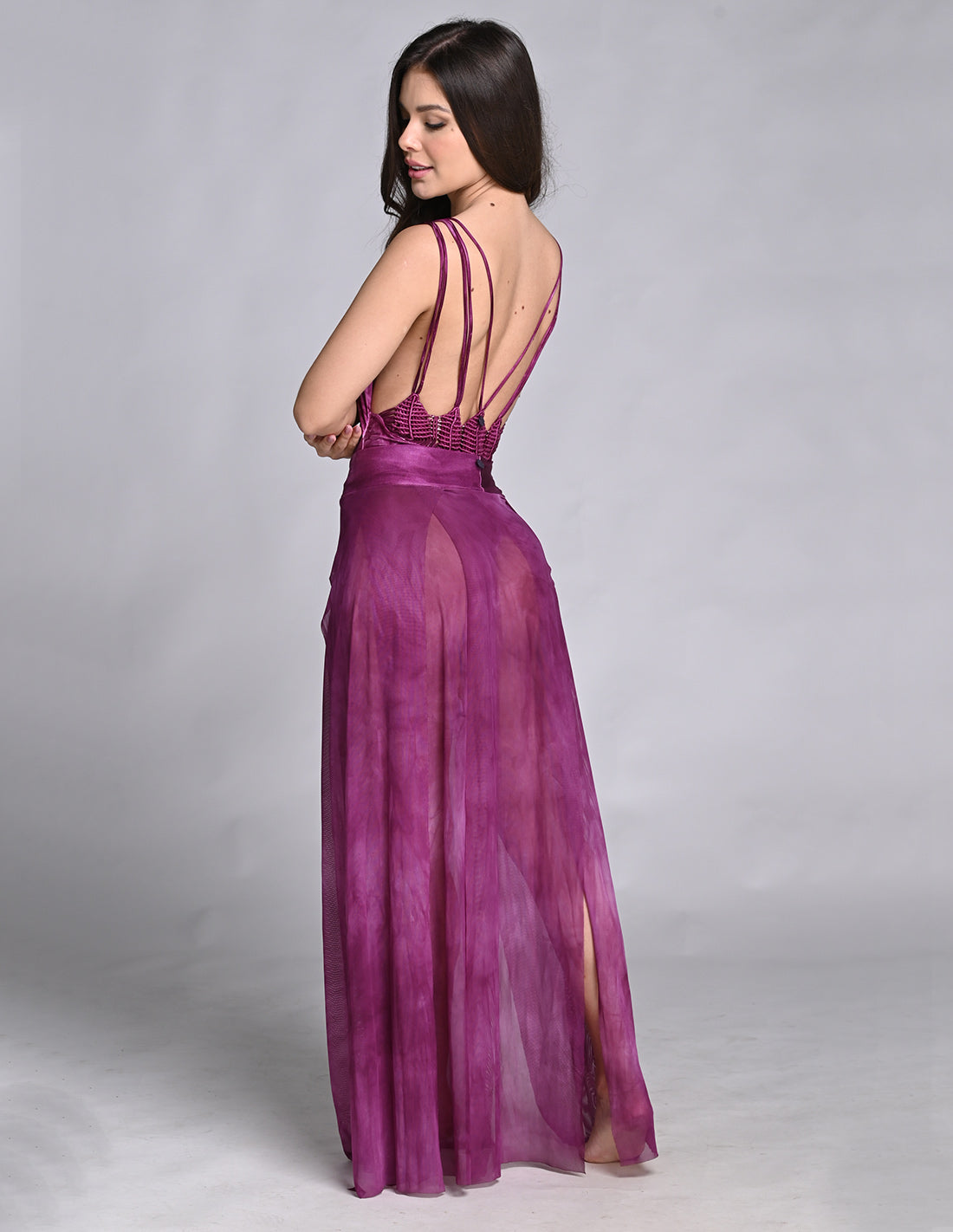 Woods Skirt Violet Hand Dyed. Hand-Dyed Skirt In Violet Hand Dyed