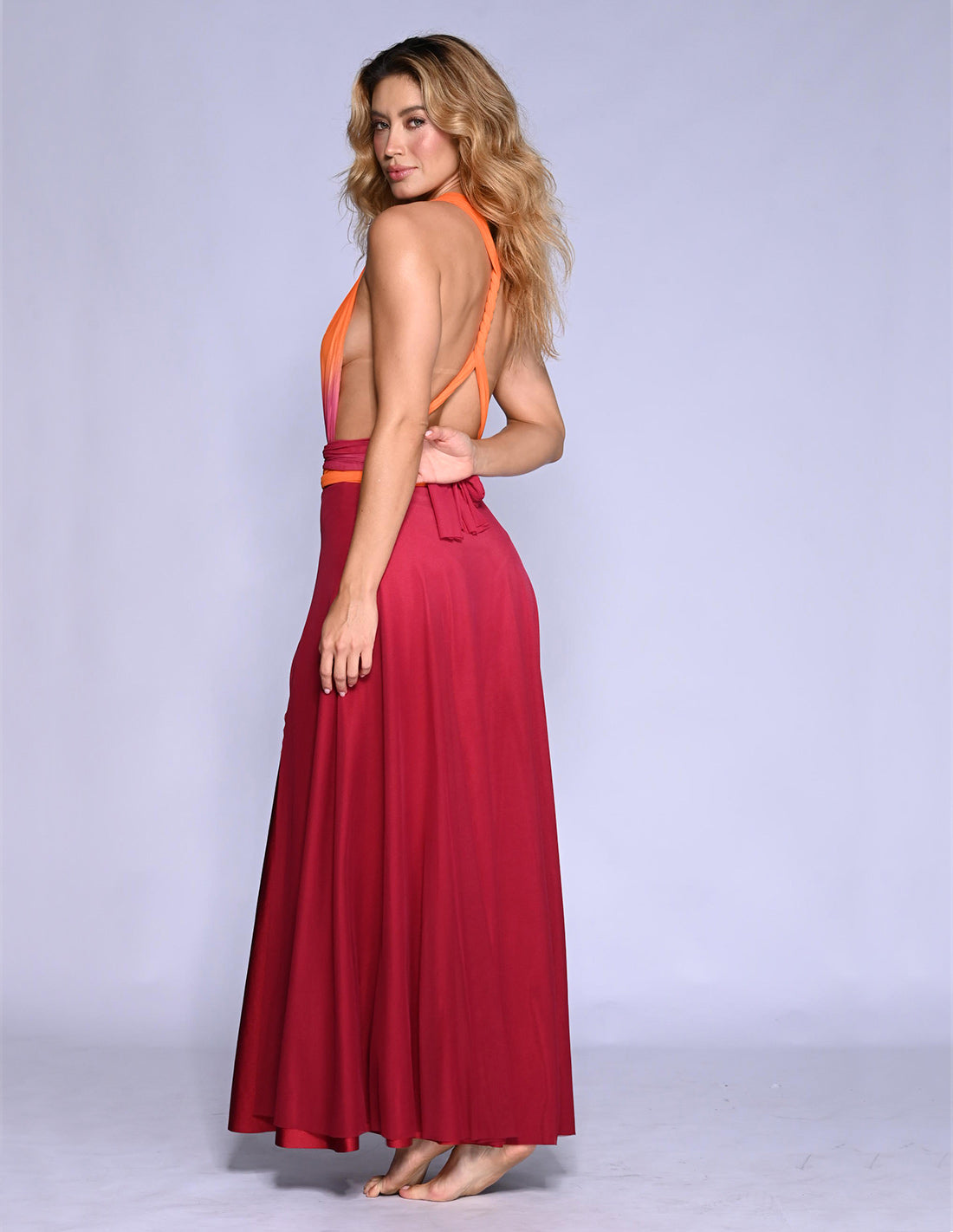 Fall Skirt Burgundy. Hand-Dyed Skirt In Burgundy