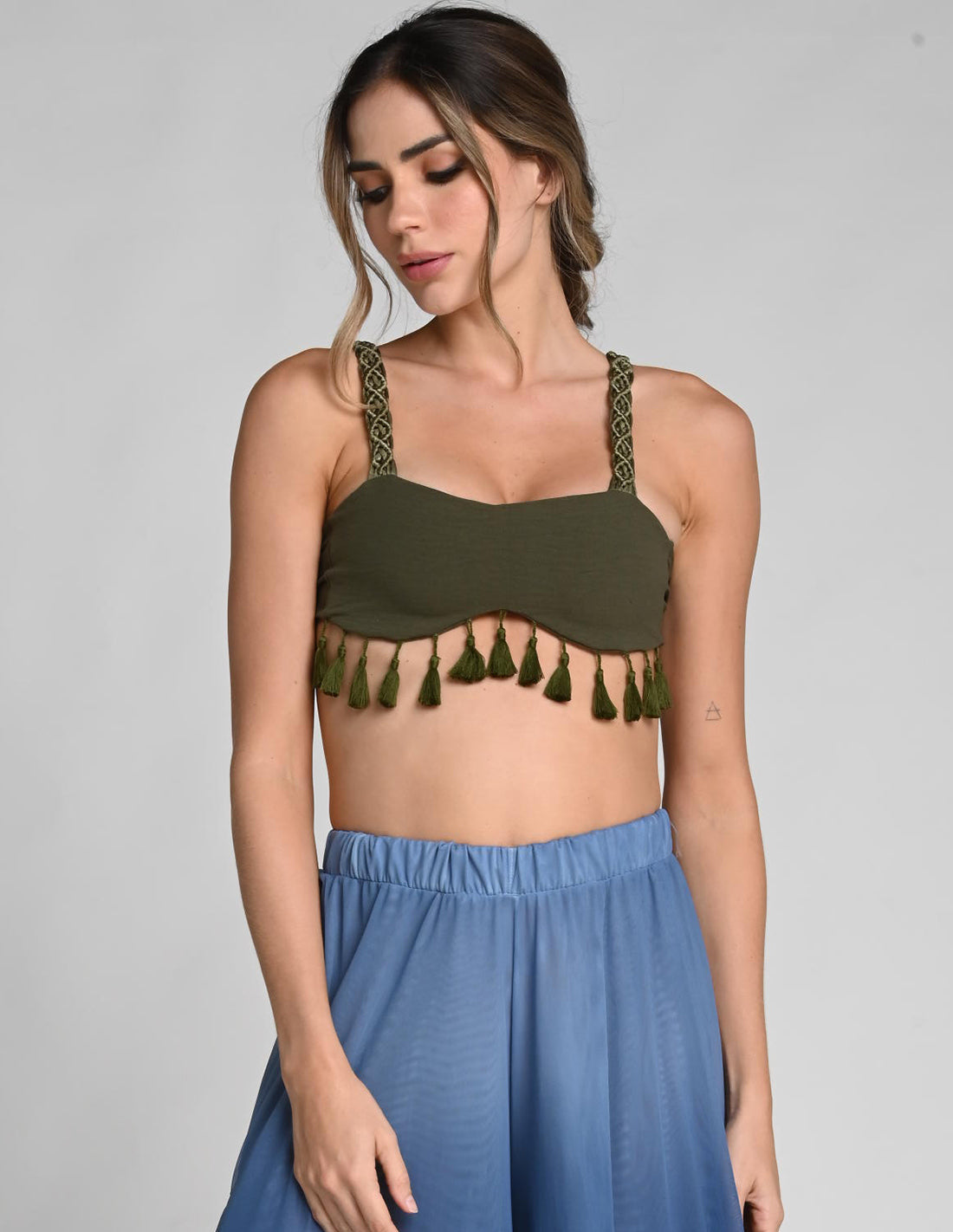 Zaia Top Army Green. Bikini Top In Army Green