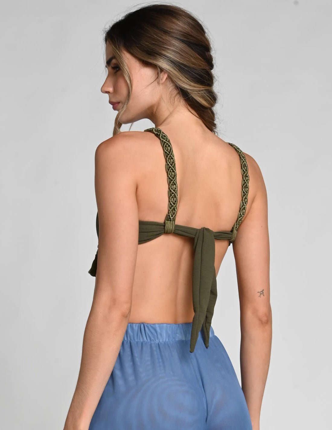 Zaia Top Army Green. Bikini Top In Army Green