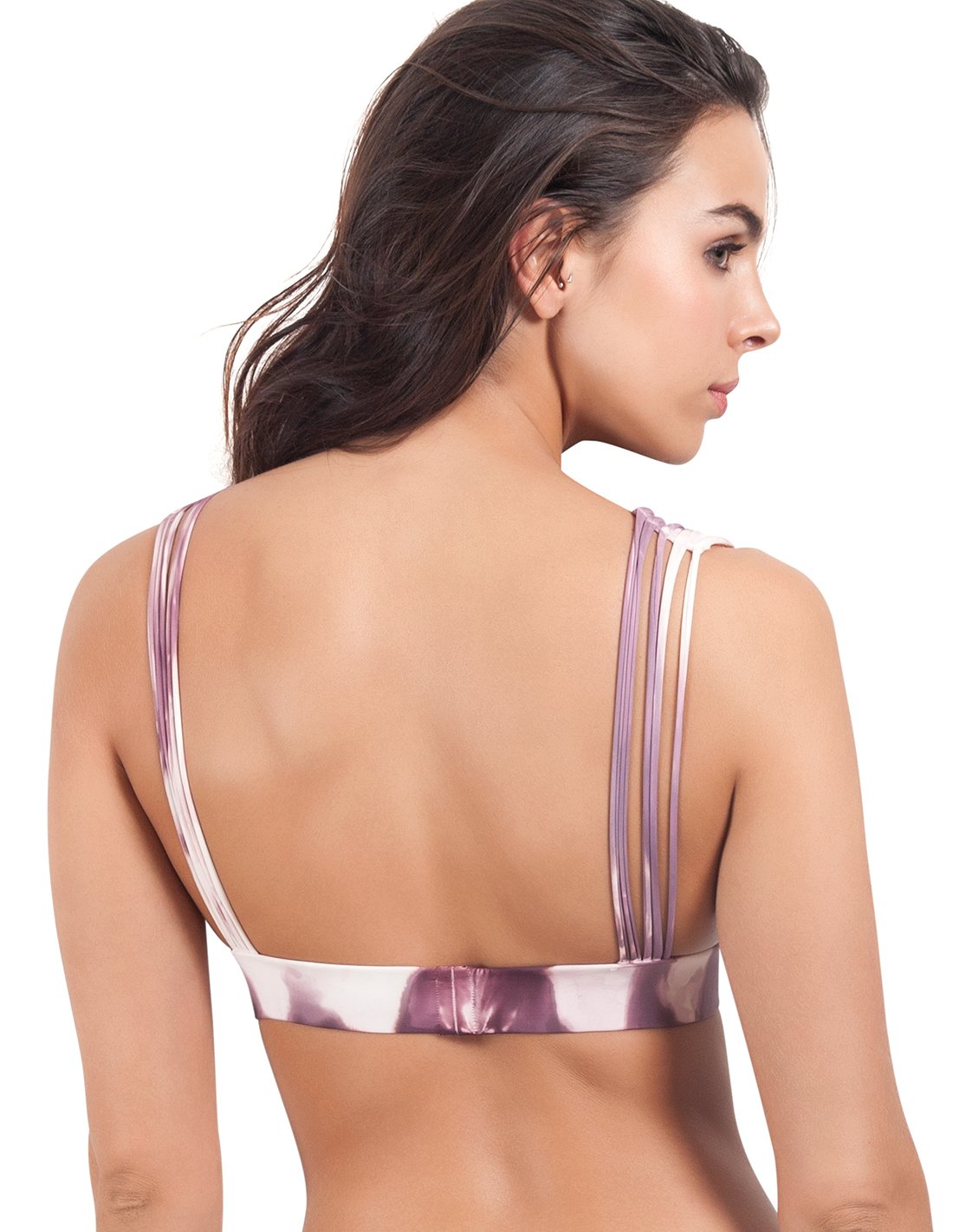 Ginger Top. Push Up Bikini Top In Magenta Hand Dyed. Entreaguas