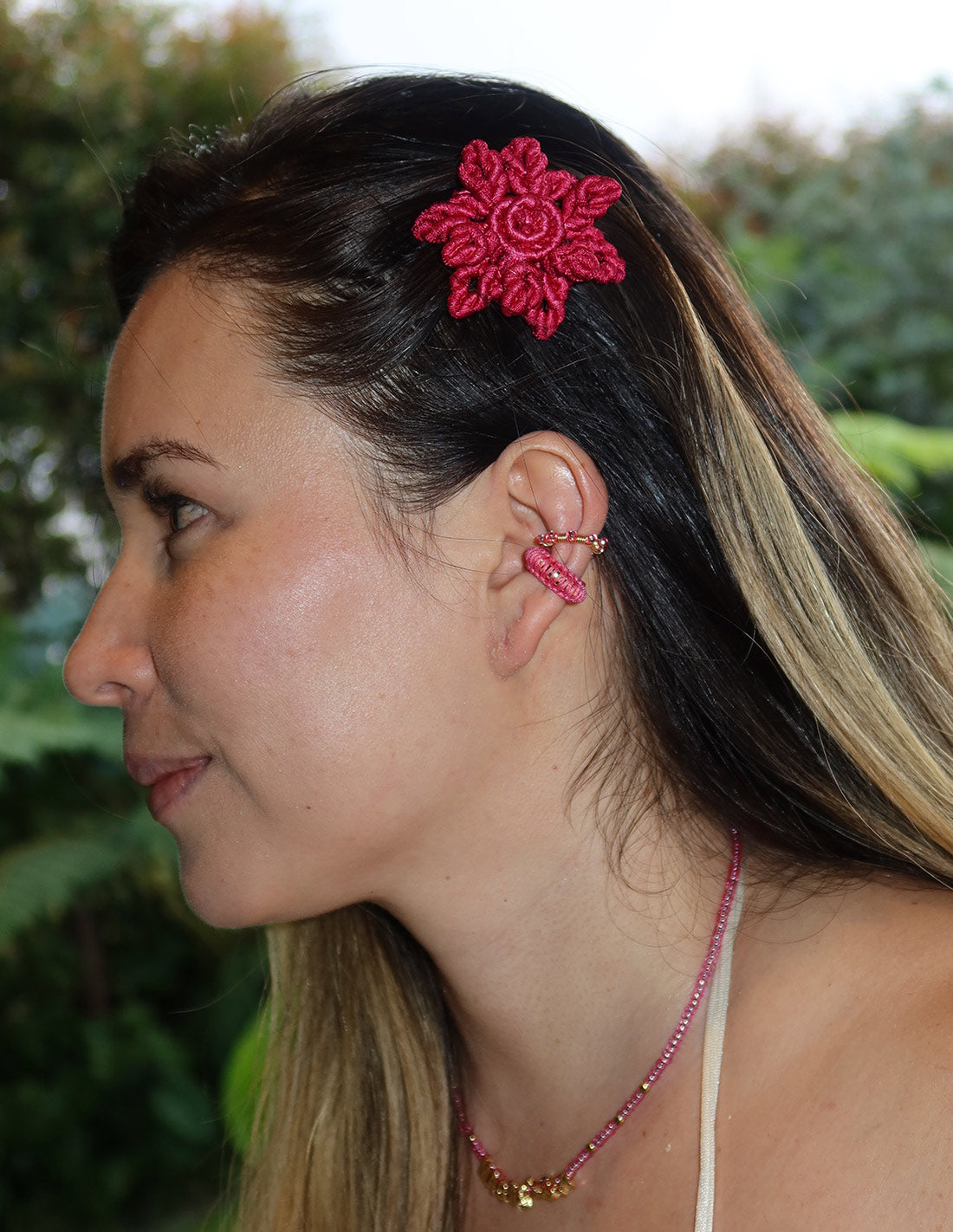 Luna Llena Ear Cuff Pink