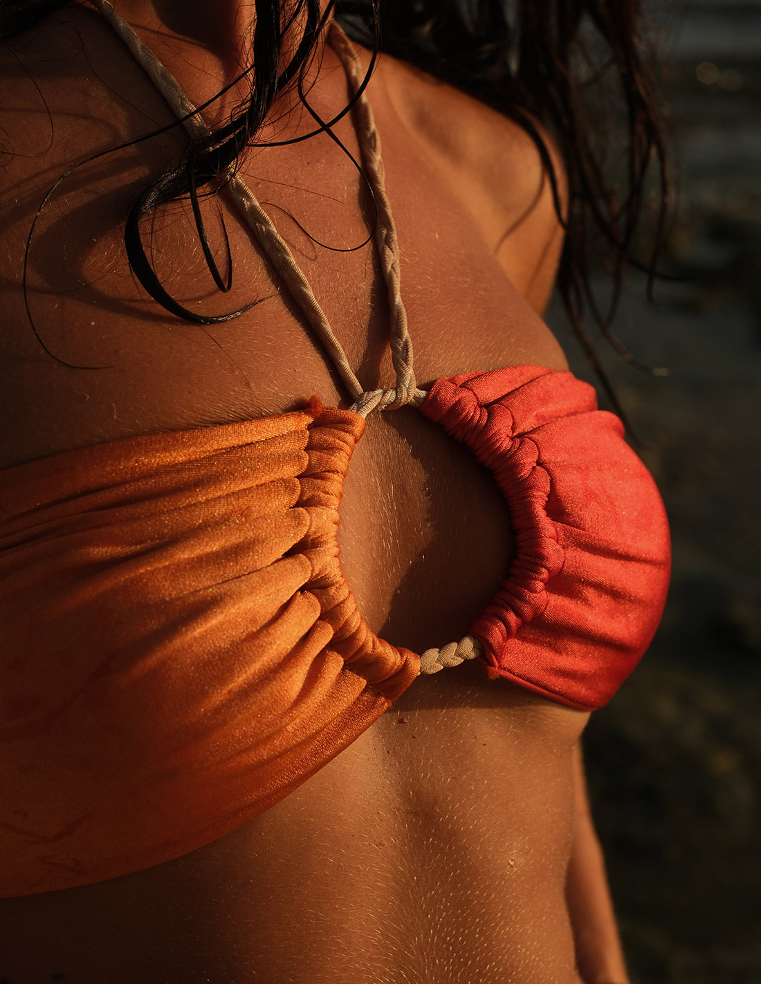 Flora Top Red + Sand + Orange