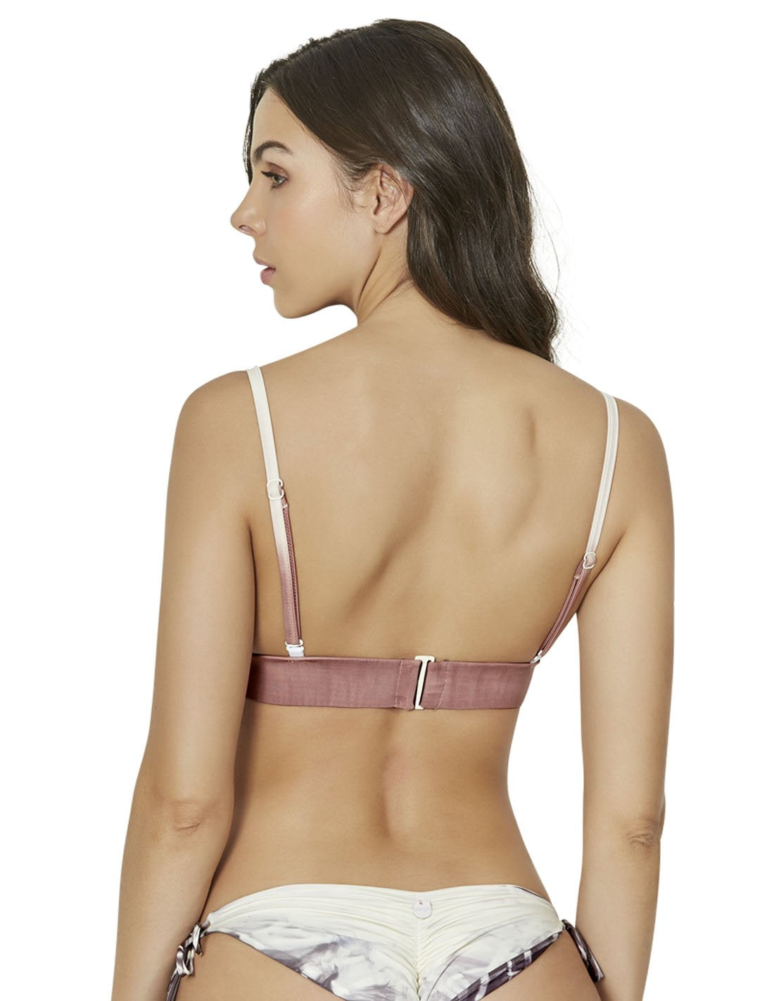 push up bikini top in ivory+coral blush water 1 2
