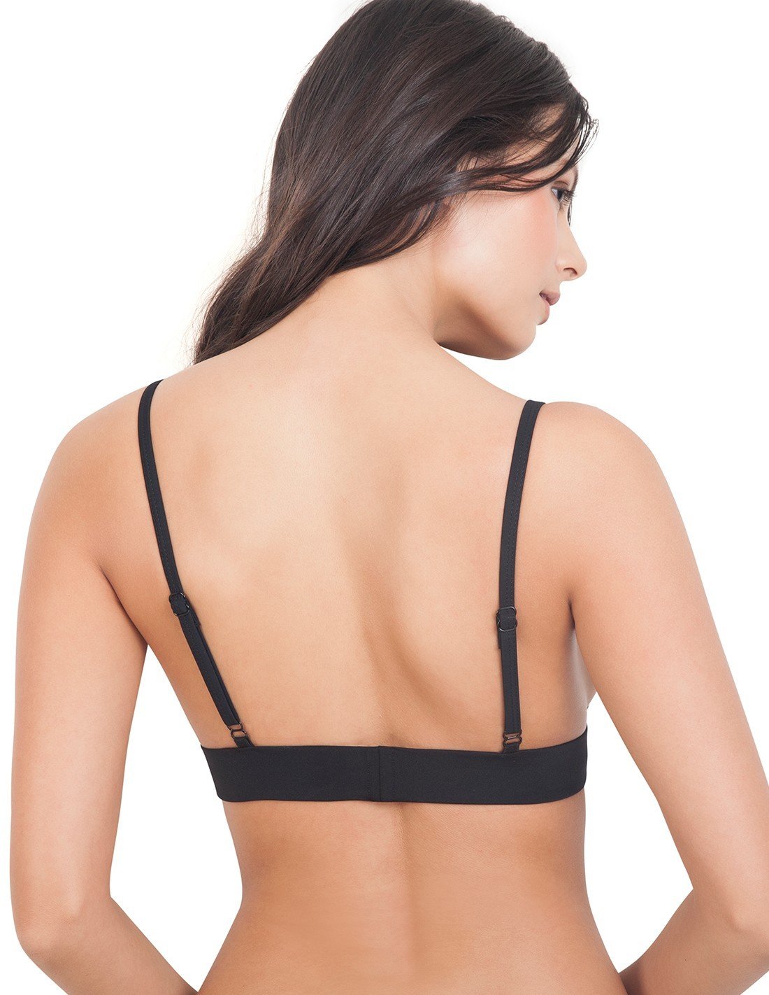 Water 1 Top. Triangular Bikini Top In Black. Entreaguas