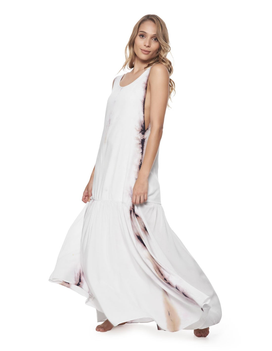 Ibo Dress Zebra. Hand-Dyed Dress In Zebra. Entreaguas