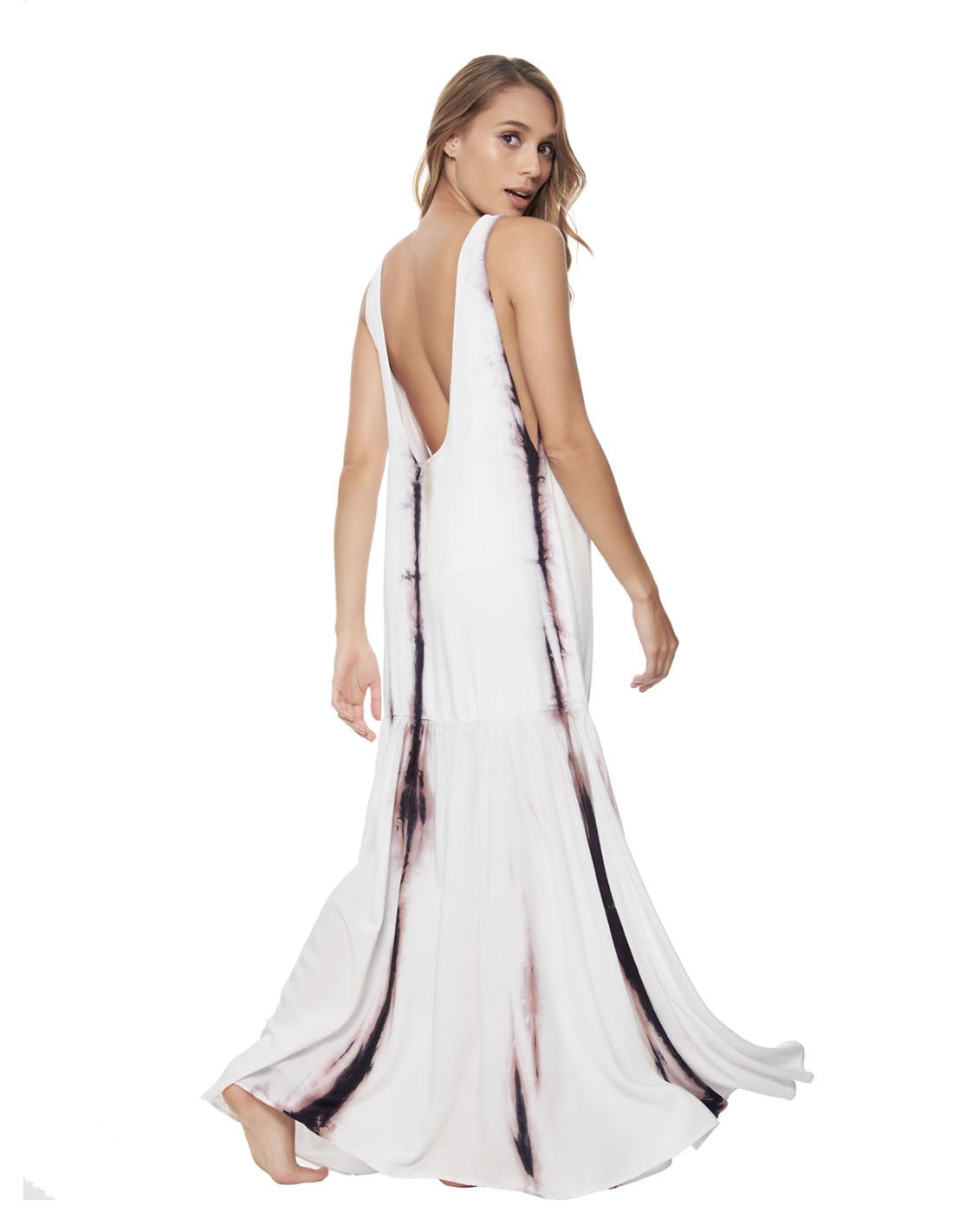 Ibo Dress Zebra. Hand-Dyed Dress In Zebra. Entreaguas