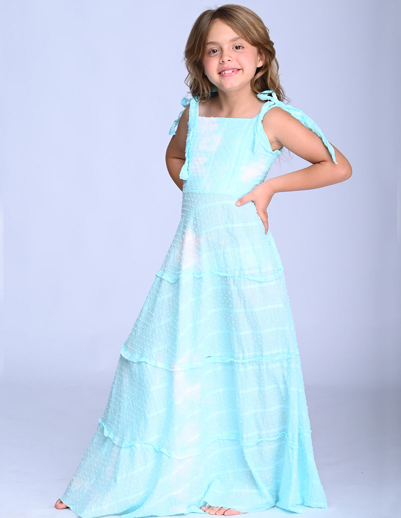 Reeva Dress Spotted Turquoise