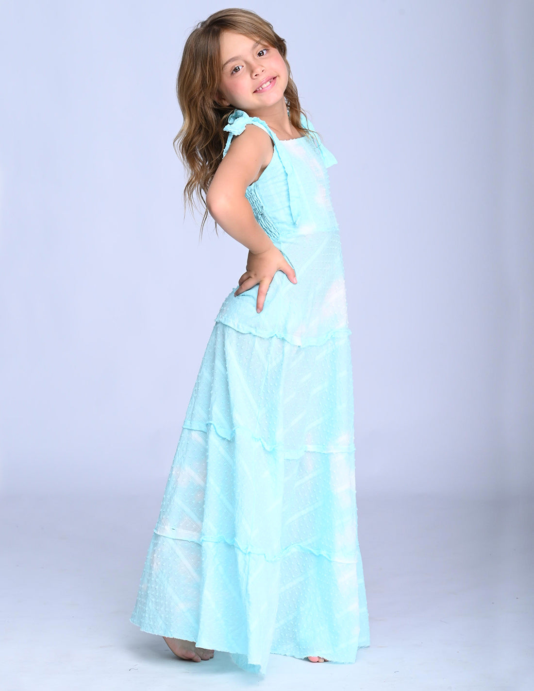Reeva Dress Spotted Turquoise