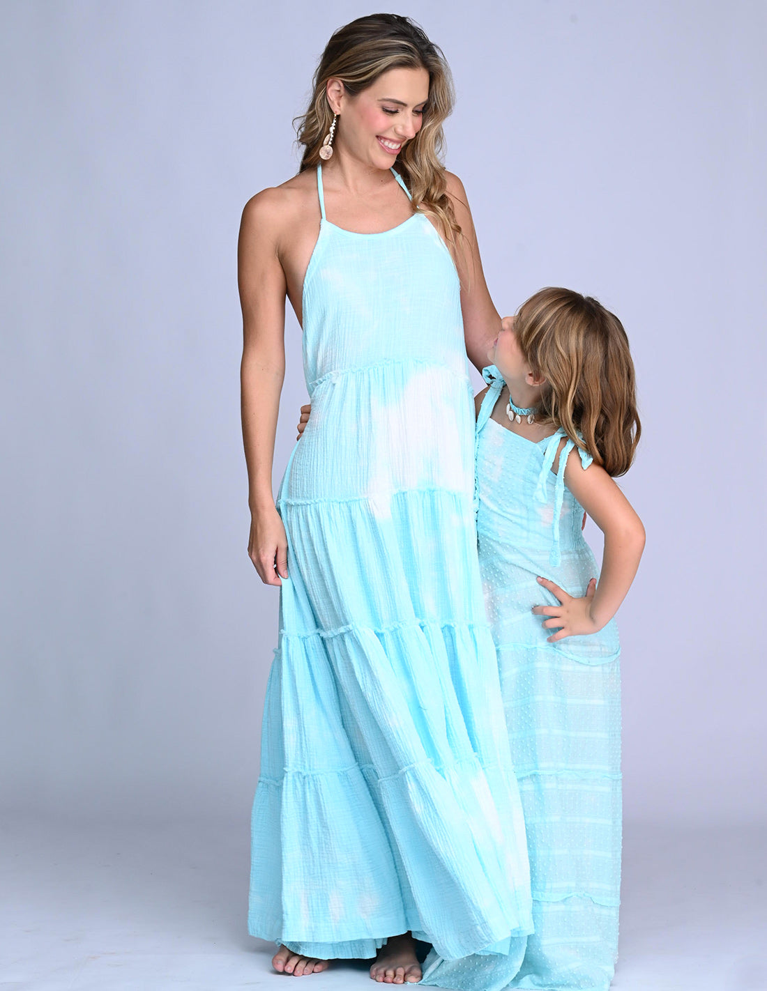 Reeva Dress Spotted Turquoise