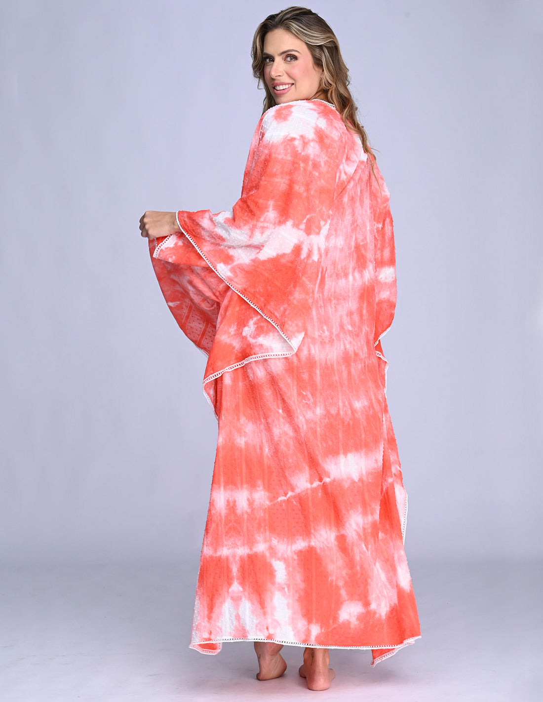 Elio Kimono Spotted Chrysan. Hand-Dyed Kimono In Spotted Chrysan