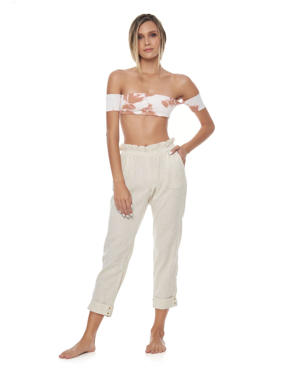 Safari Pant Ivory. Beach Pant In Ivory. Entreaguas
