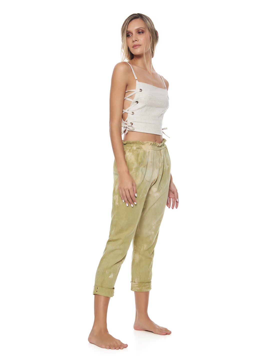 Safari Pant Acacia. Hand-Dyed Beach Pant In Acacia. Entreaguas
