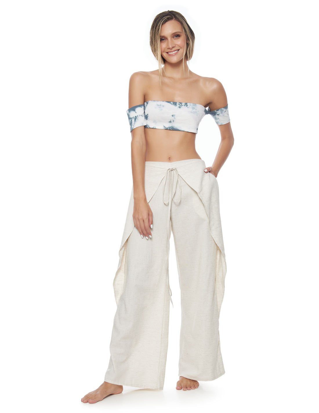 Diani Pant Ivory. Beach Pant In Ivory. Entreaguas