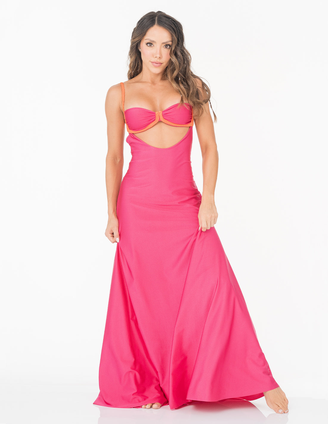 Cartagena Skirt Fuchsia. Hand-Dyed Skirt In Fuchsia. Entreaguas