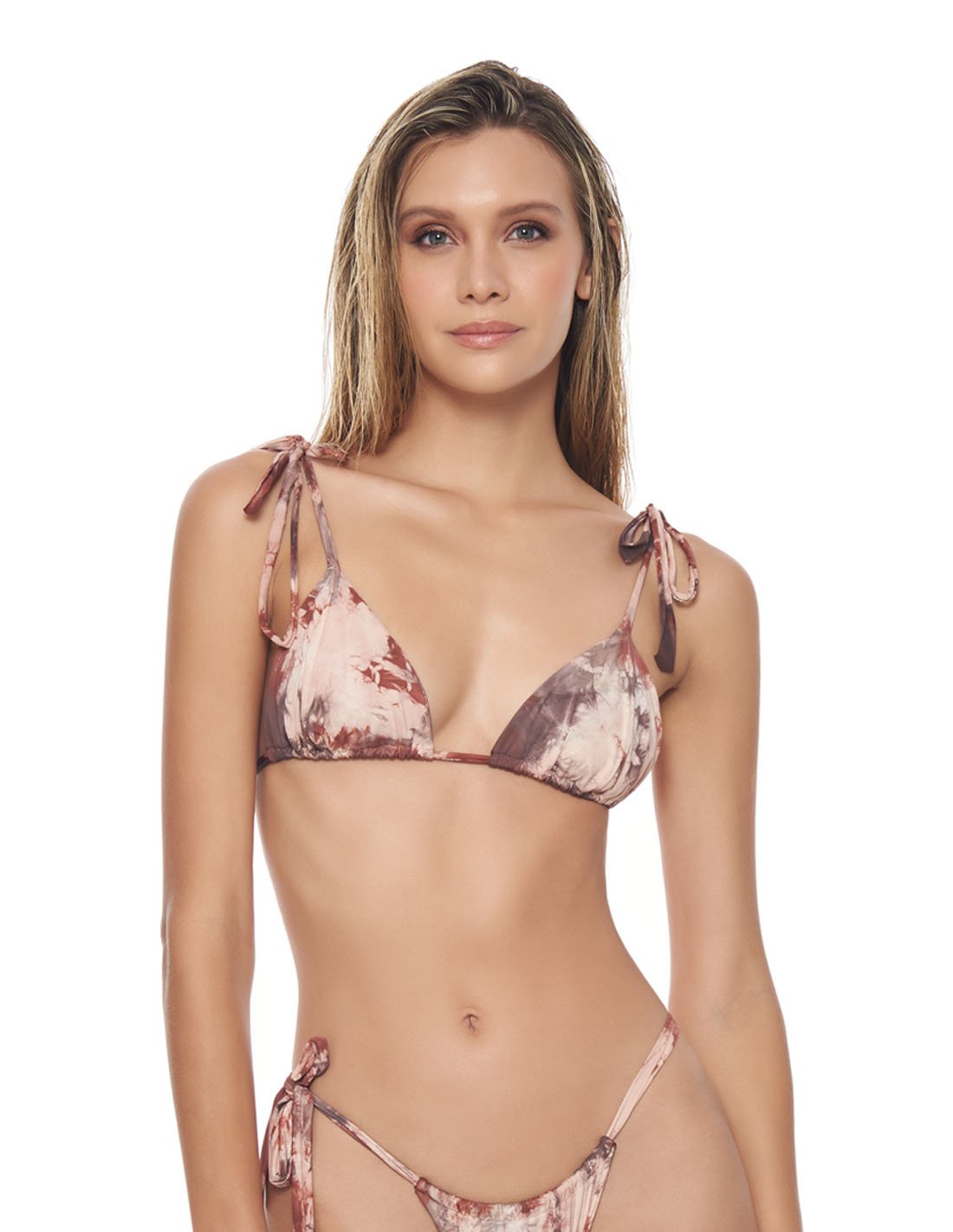 Eskista Top Fire Storm Hippo. Hand-Dyed Bikini Top In Fire Storm Hippo. Entreaguas